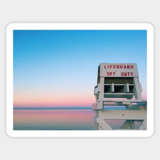 Pastel Beach Sunrise New England Summer Sticker
